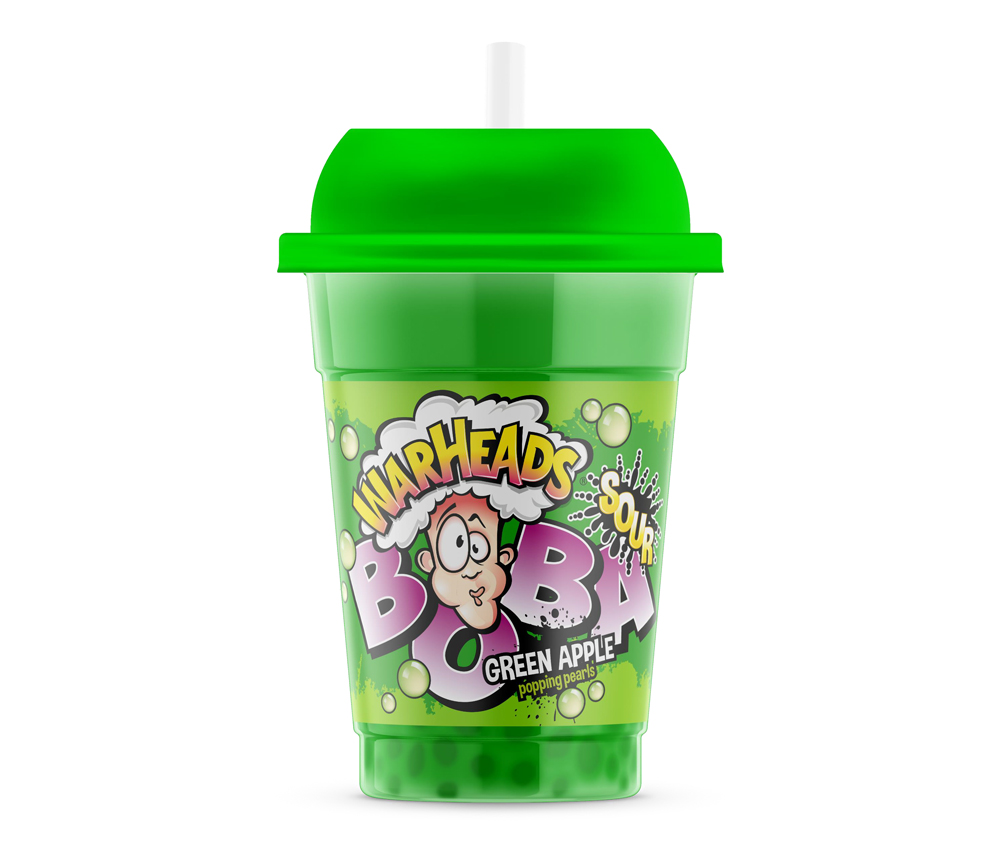 Warheads Boba Sour Green Apple 400ml | Dryck | Gottegrisen