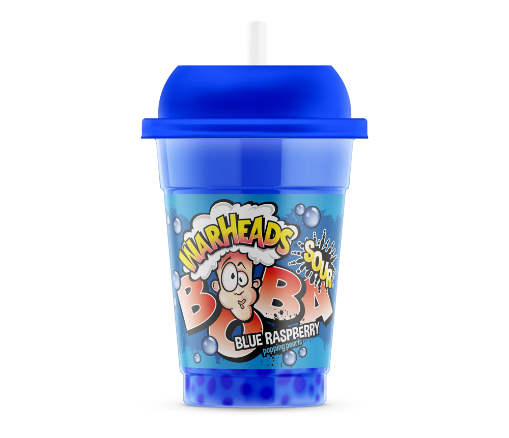 Warheads Boba Sour Blue Raspberry 400ml | Dryck | Gottegrisen