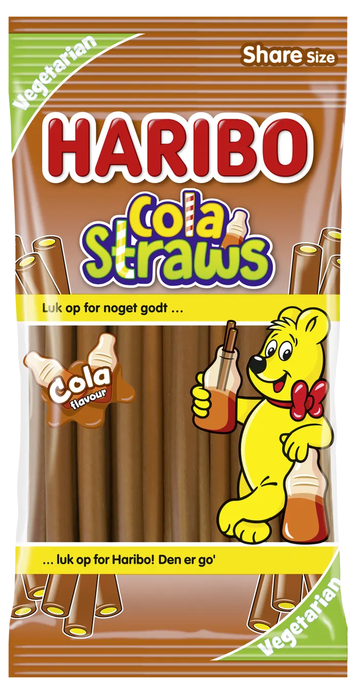 Haribo Cola Straws 80g | Godis | Gottegrisen