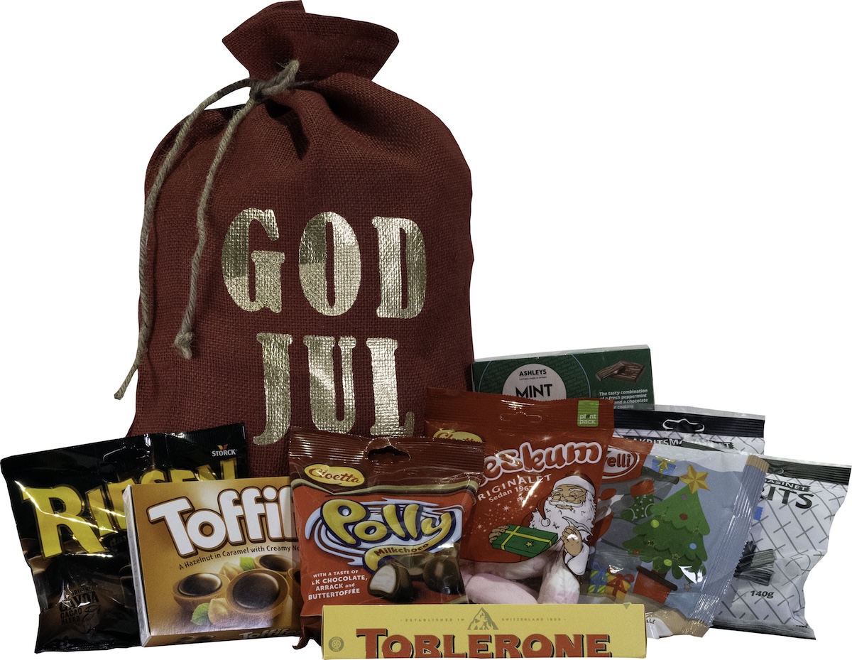 Jutesäck Röd 1.235kg | Godis - Choklad | Gottegrisen