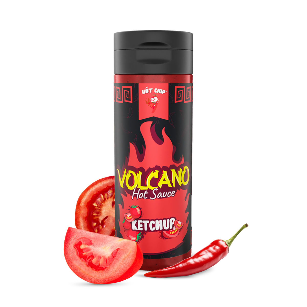Hot Chip Volcano Ketchup 270ml | Mat | Gottegrisen