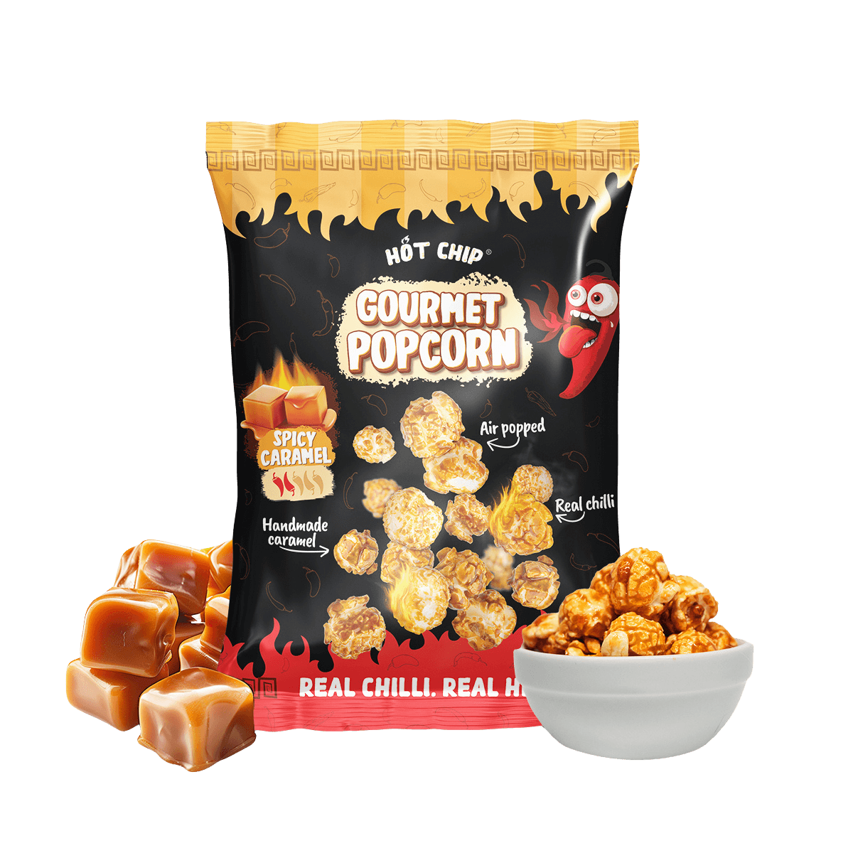 Hot Chip Popcorn Spicy Caramel 120g | Snacks - Popcorn | Gottegrisen