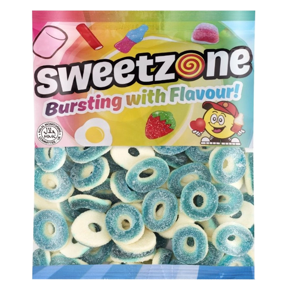 Sweetzone Blue Raspberry Rings 1kg | Godis | Gottegrisen