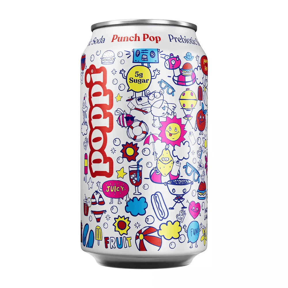 Poppi Prebiotic Soda Punch Pop 355ml | Dryck | Gottegrisen