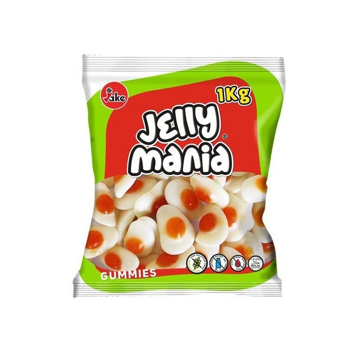 Jake Jelly Mania Fried Eggs 1kg | Godis | Gottegrisen