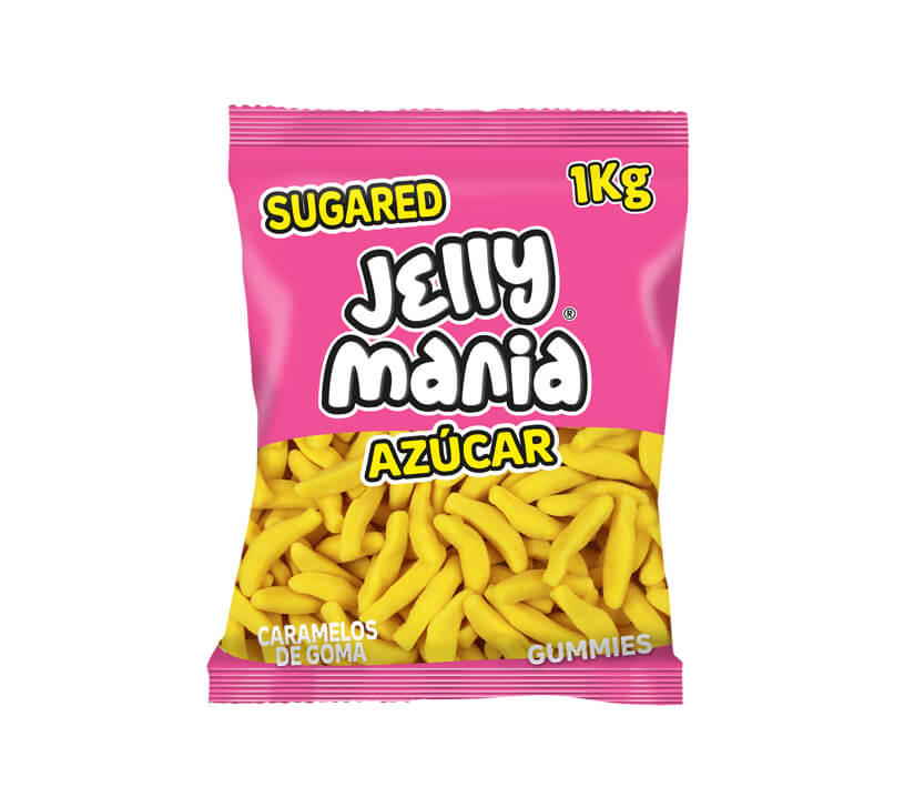 Jake Jelly Mania Sockrade Bananer 1kg | Godis | Gottegrisen
