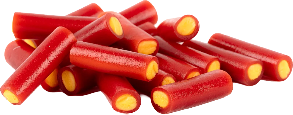 Toms Stora Rabarberbitar 100g | Godis - Pick & Mix | Gottegrisen