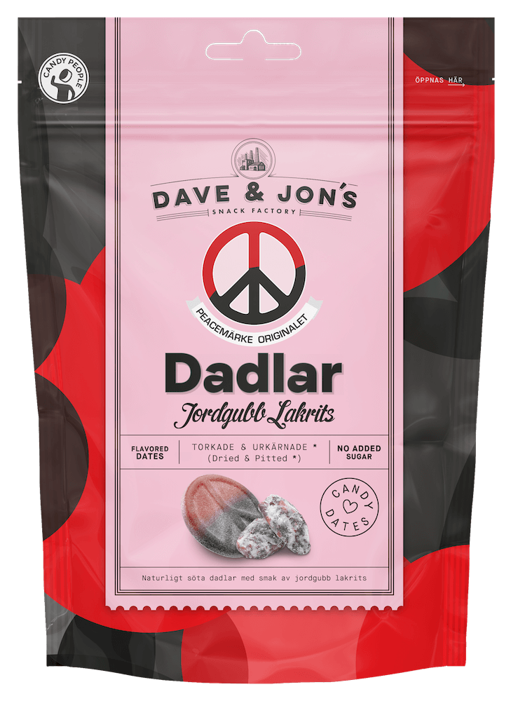 Dave & Jons Dadlar Peacemärke 125g | Snacks - Nötter & Torkad frukt | Gottegrisen