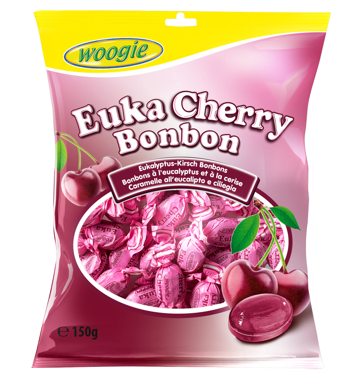 Woogie Eukalyptus-Cherry candies 150g | Godis | Gottegrisen