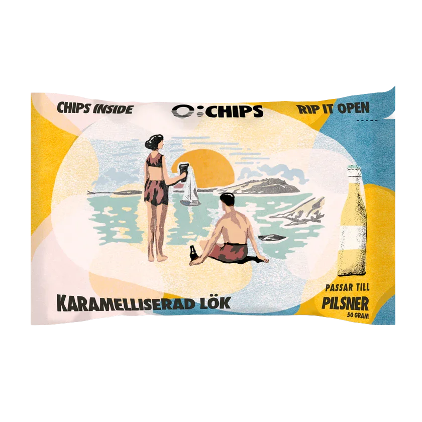 Ö-Chips Pilsner - Karamelliserad Lök 50g | Snacks - Chips | Gottegrisen