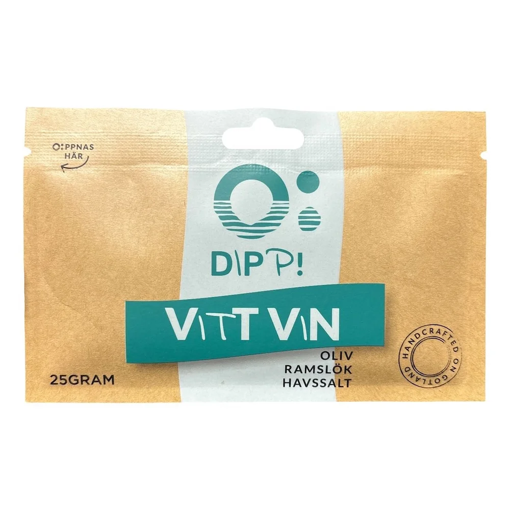 Ö-Chips Dippmix Vitt Vin - Oliv, Ramslök, Havssalt 25g | Snacks | Gottegrisen