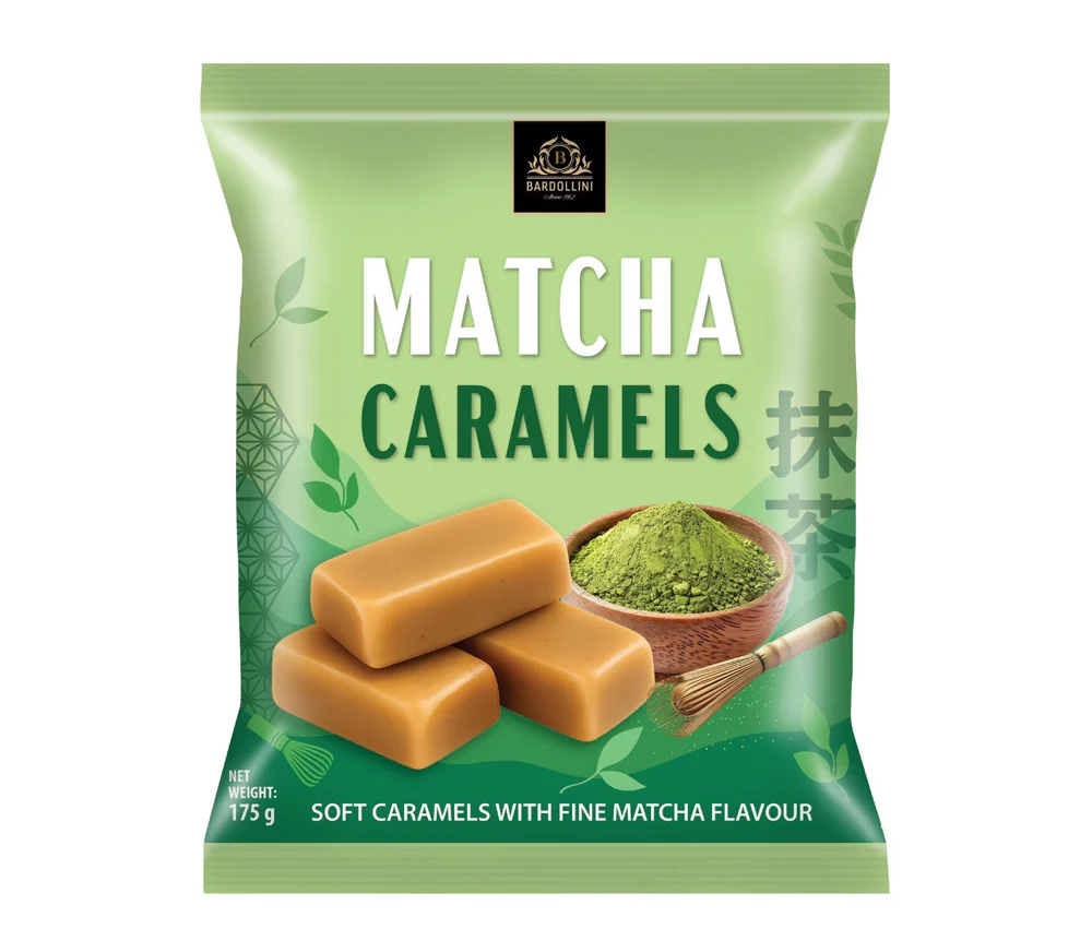 Bardollini Matcha Caramels 175g | Godis | Gottegrisen