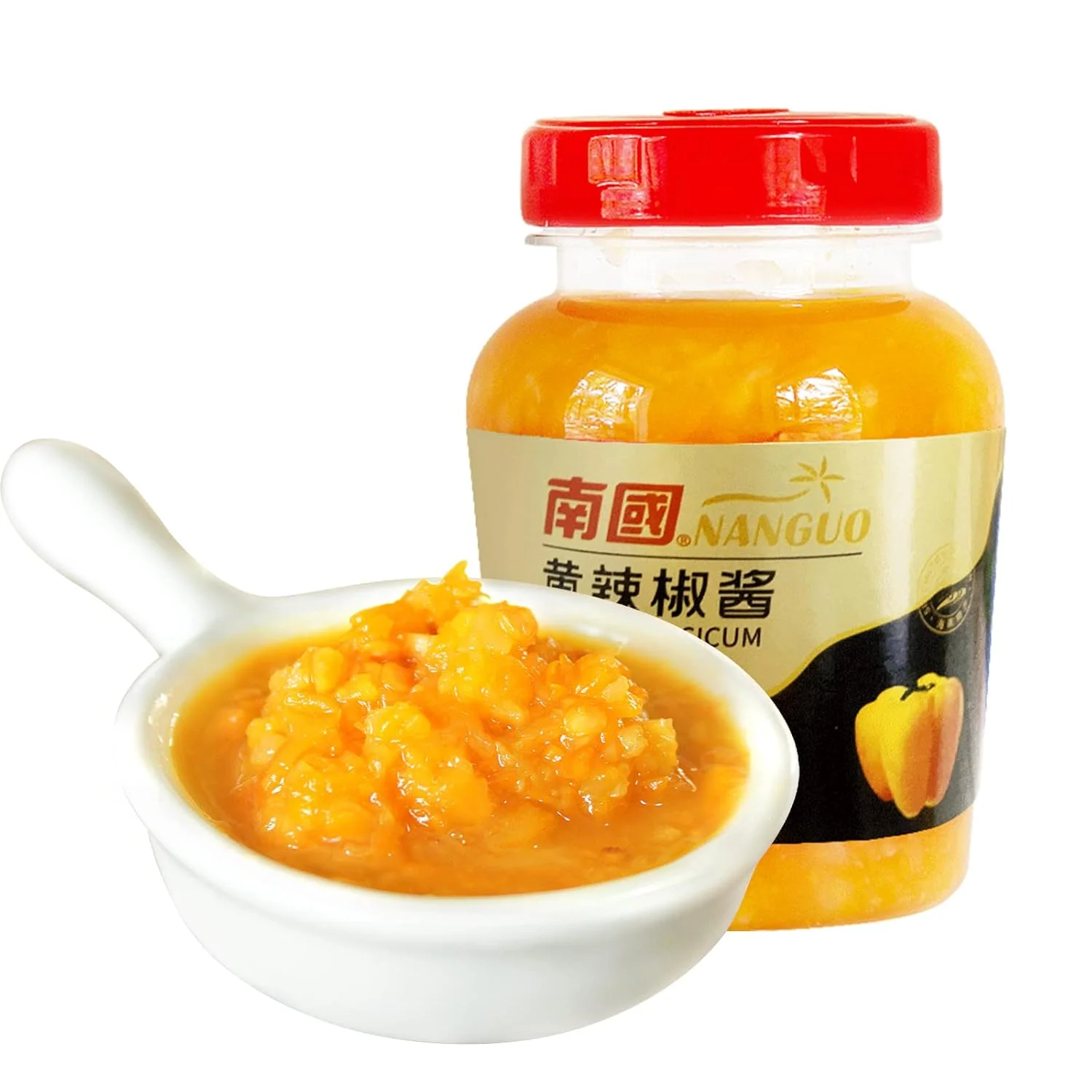 Nanguo Yellow Chili Sauce Super Spicy 135g | Asiatiska Produkter - Asiatisk Mat | Gottegrisen