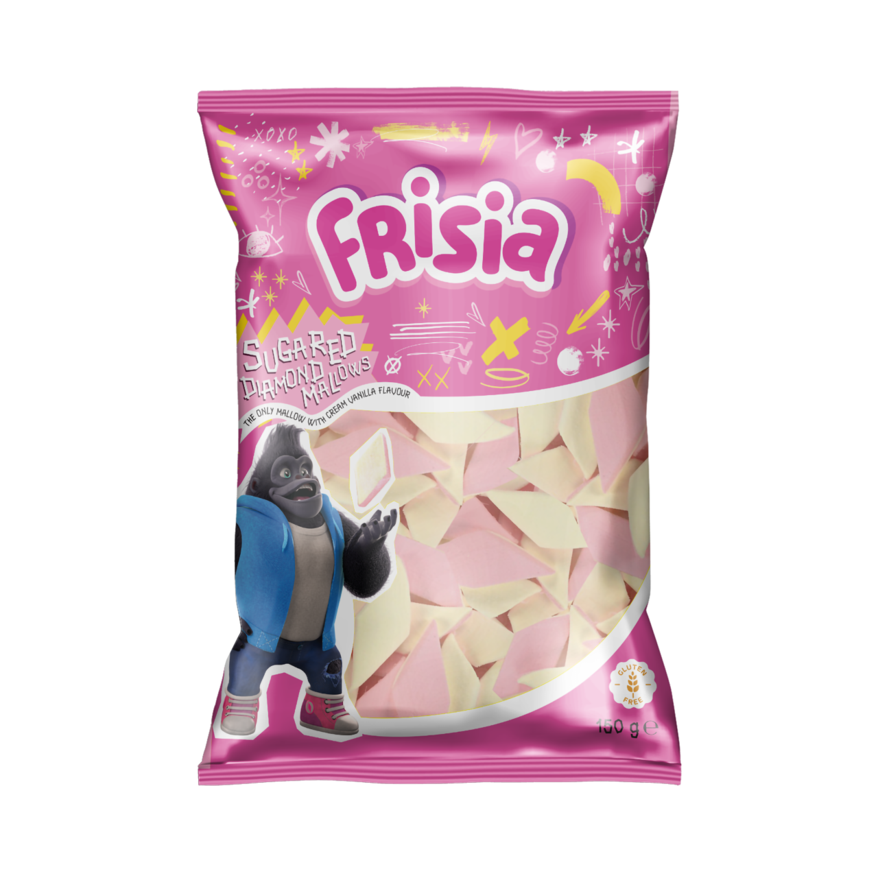 Frisia Sugared Diamond Mallows 150g | Godis | Gottegrisen