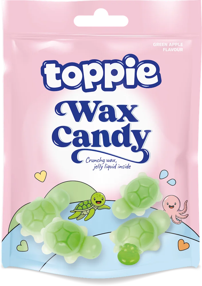Toppie Wax Candy Sköldpadda Äpple 40g