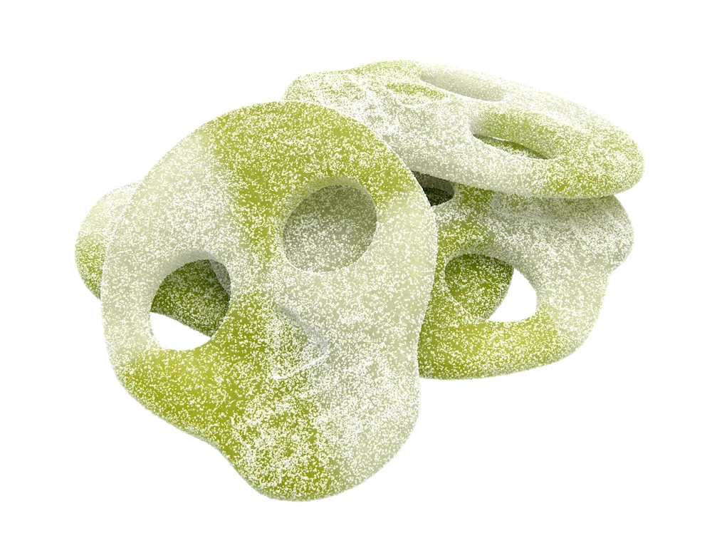 Candy People Sour Apple Skulls 500g