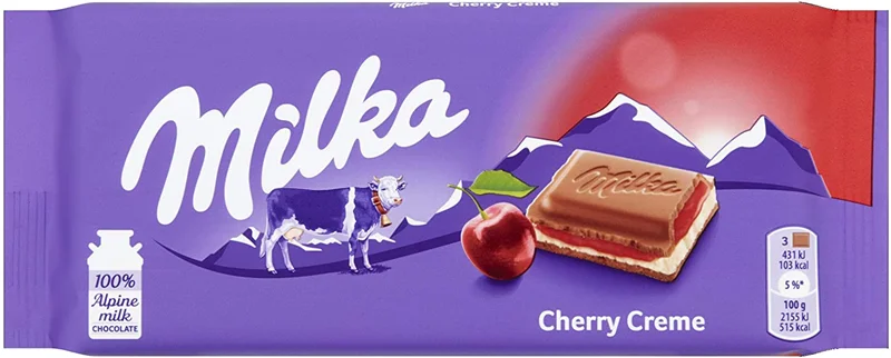 Milka Mjölkchokladkaka Cherry Creme 100g