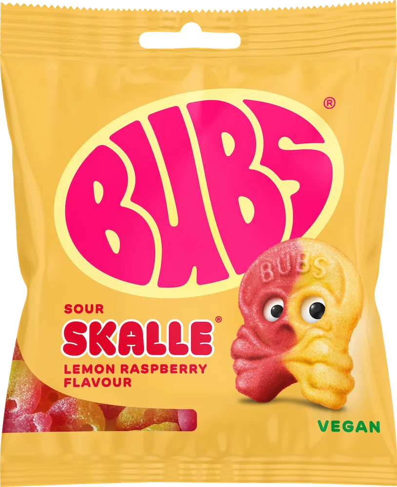 BUBS Lemon Raspberry Skalle 155g