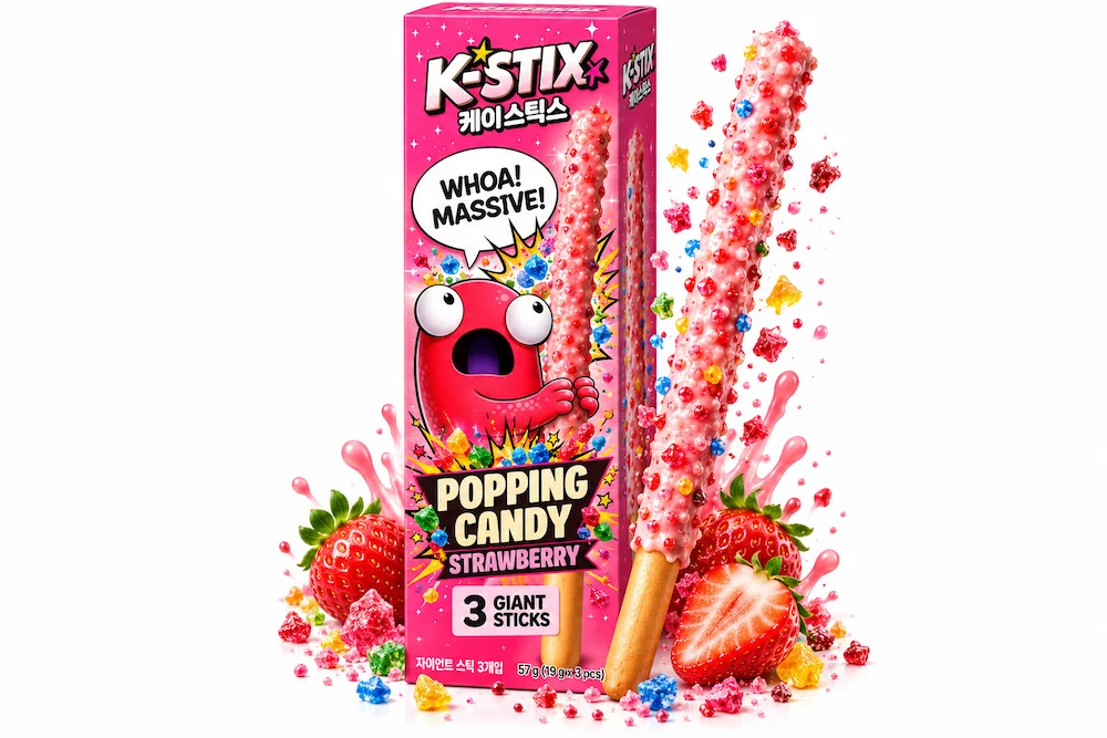 K-Stix Popping Candy Strawberry 57g