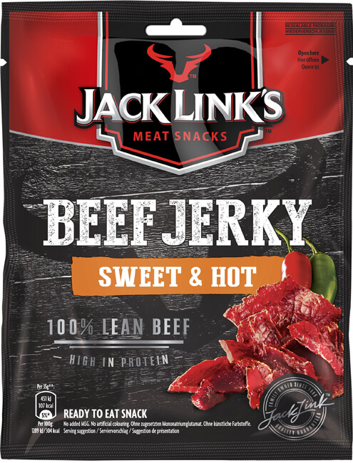 Läs mer om Jack Links Beef Jerky - Sweet & Hot 70gram