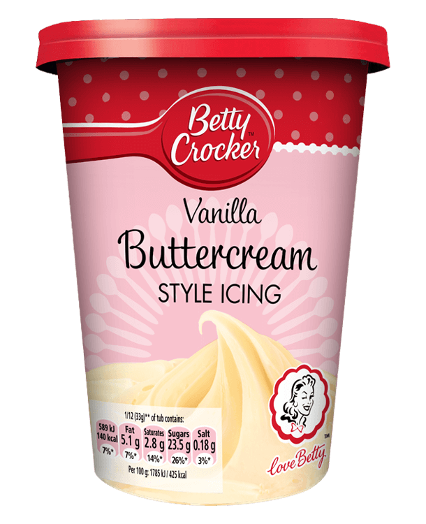 Läs mer om Betty Crocker Vanilla Buttercream Icing 400g