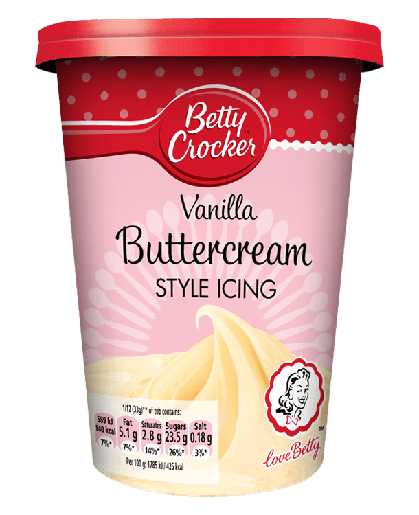 Betty Crocker Vanilla Buttercream Frosting 400g present/presenttips