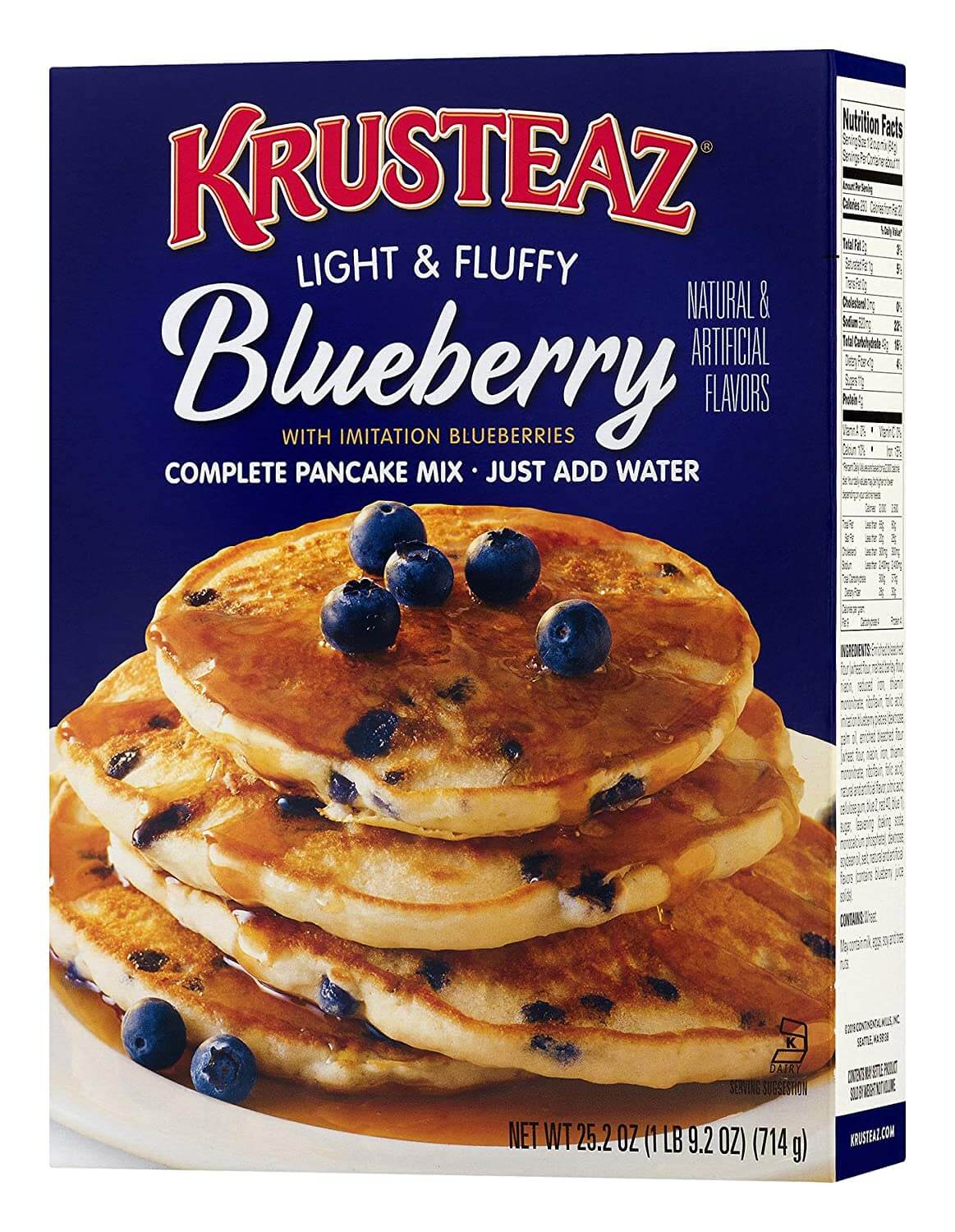 Krusteaz Complete Pancake Mix Blueberry 714g