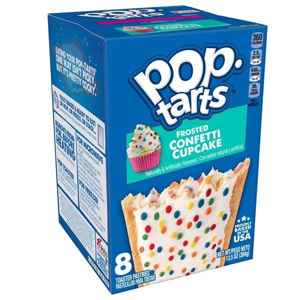Läs mer om Kelloggs Pop-Tarts Frosted Confetti Cupcake 384g