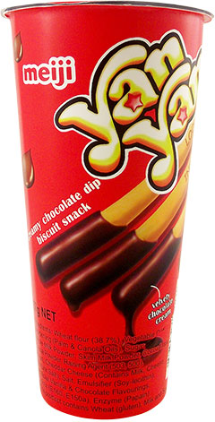 Läs mer om Meiji Yan Yan Creamy Chocolate Dip Biscuit Snack 50g