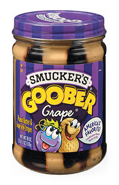 Läs mer om Smuckers Grape Flavour Goober Peanut Butter & Jelly 510g