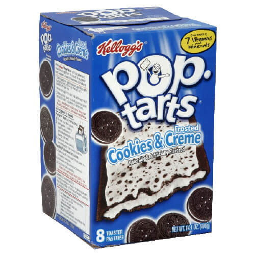 Läs mer om Kelloggs Pop-Tarts Frosted Cookies & Creme 384g
