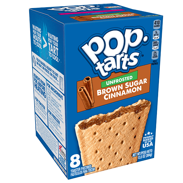 Läs mer om Kelloggs Pop-Tarts Unfrosted Brown Sugar Cinnamon 384g