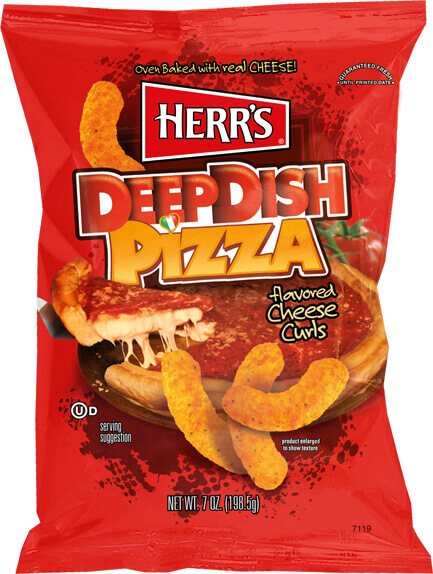 Läs mer om Herrs Deep Dish Pizza Cheese Curls 198gram