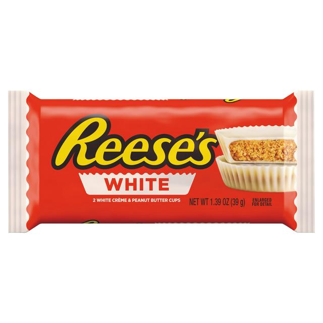 Läs mer om Reeses White Chocolate Peanut Butter Cups 39gram